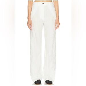 Proenza Schouler  Brand New Stylish White Wide-Leg Trousers